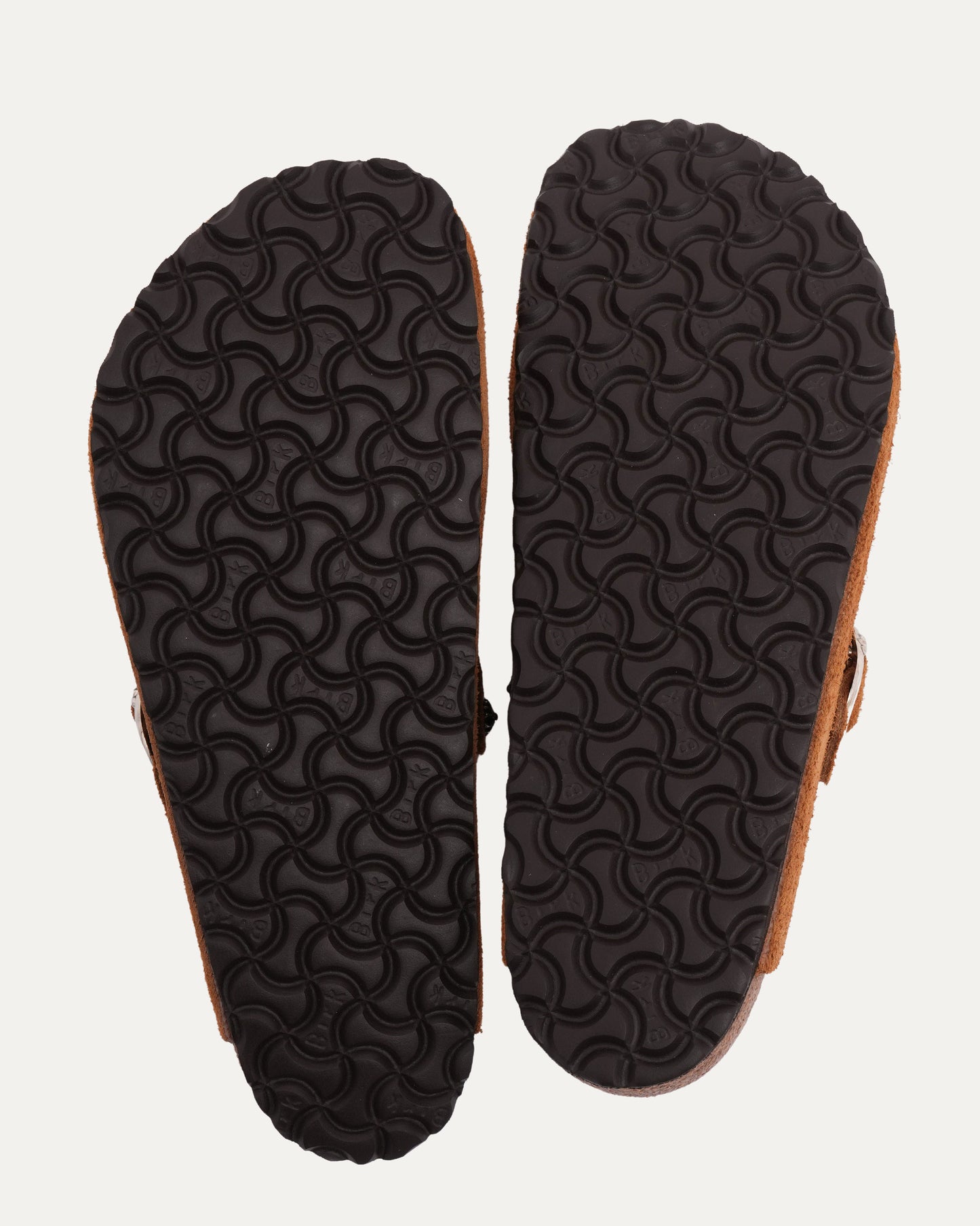 Cross Embellished Birkenstock Boston Suede Mule