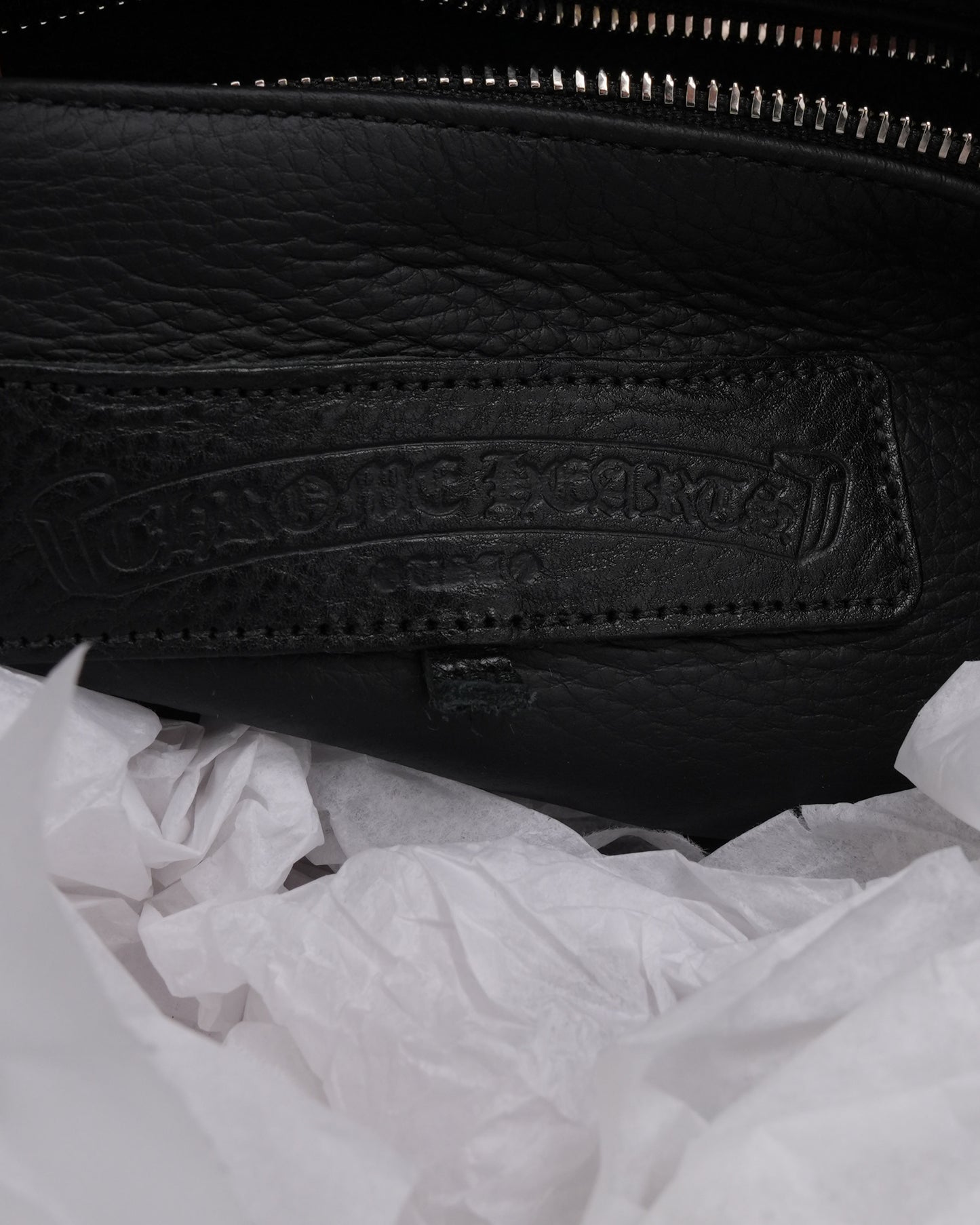 Leather Cross Patch Duffle Bag