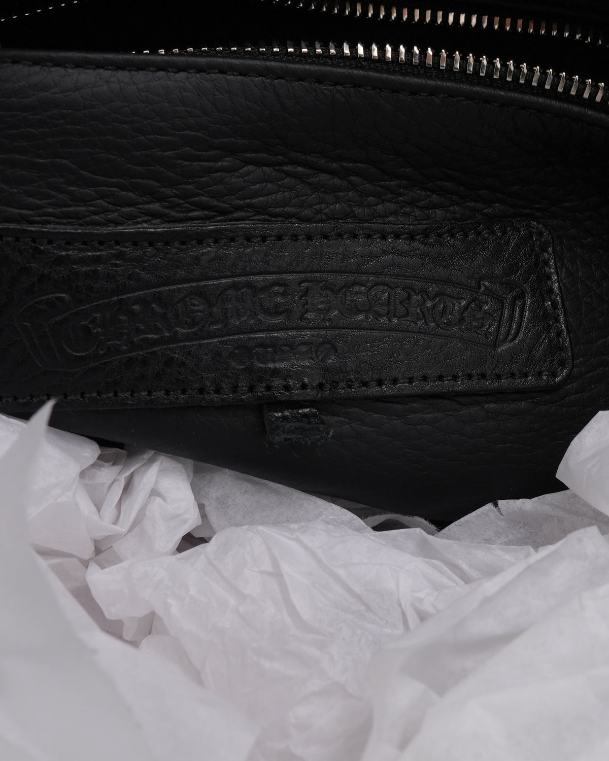 Leather Cross Patch Duffle Bag
