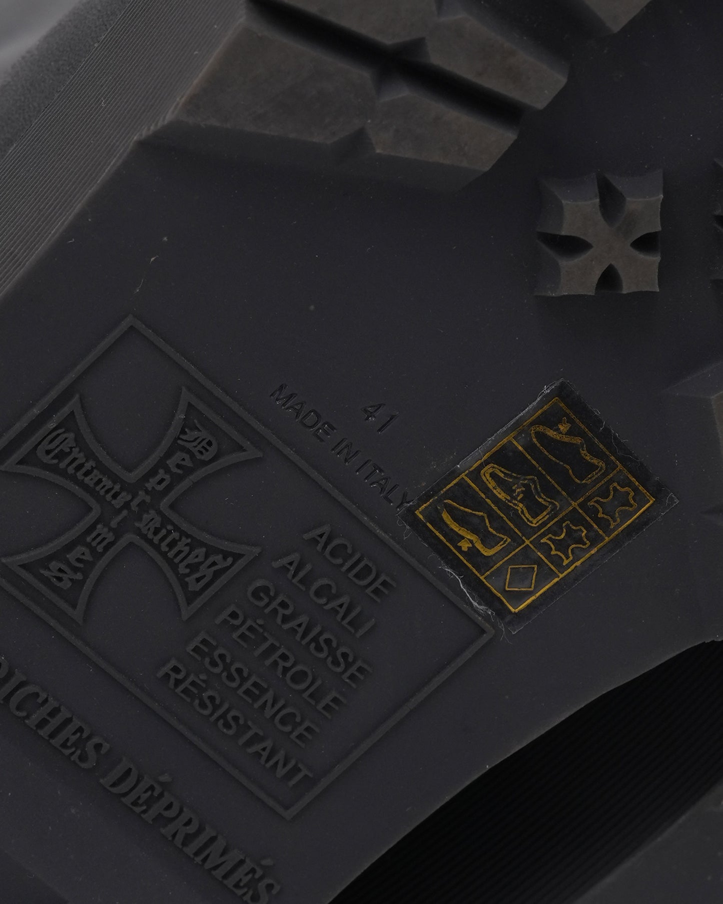 Logo Embossed Leather Boots