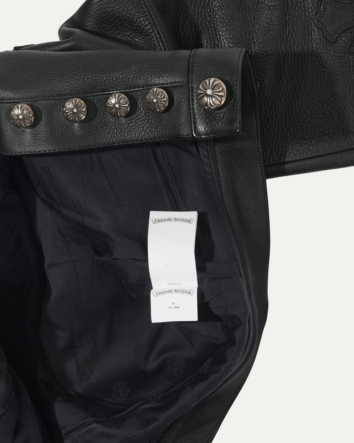 Cross Patch Leather 5 Pocket Pants