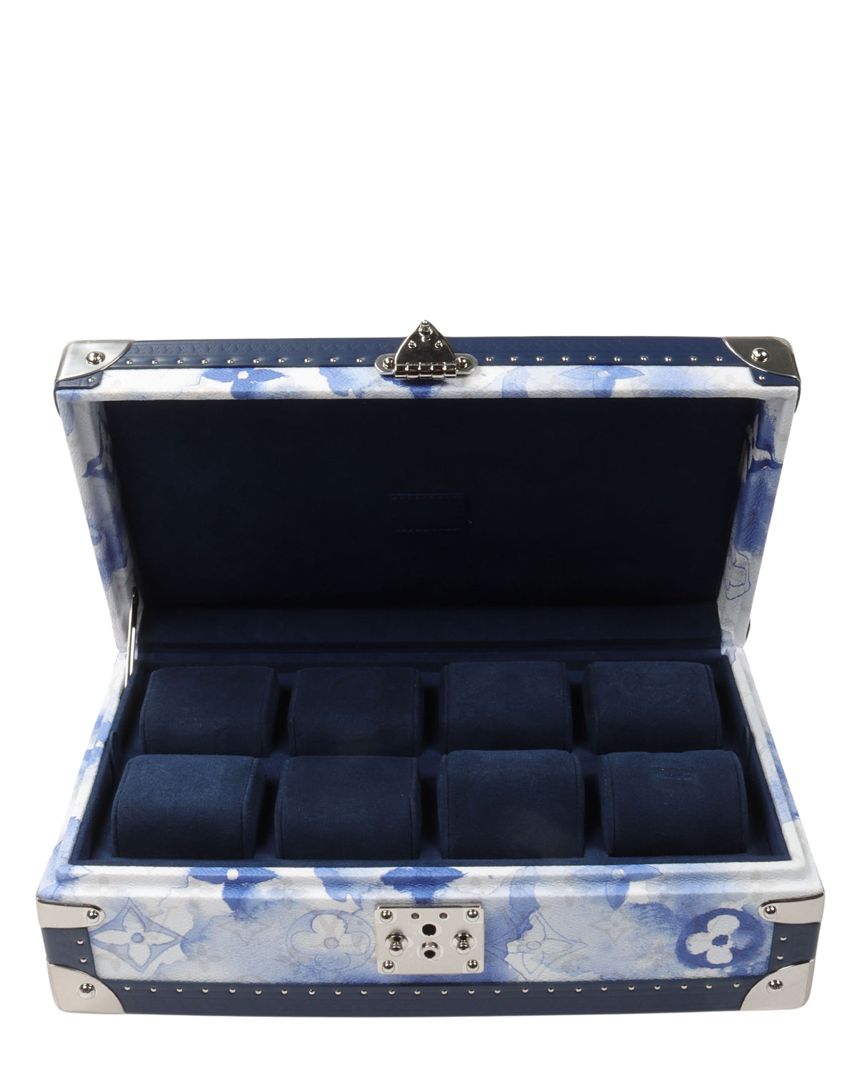 Watercolor Monogram Coated Canvas & Calfskin Leather Watch Trunk