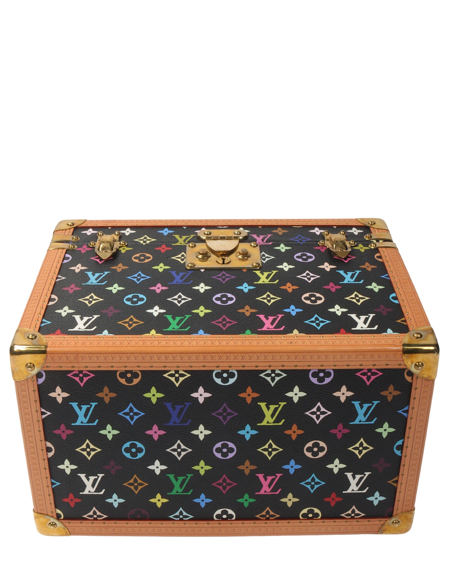 Takashi Murakami Black Monogram Multicolor Canvas Boite Pharmacie