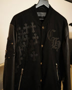 Cross Patch Cashmere Varsity Jacket