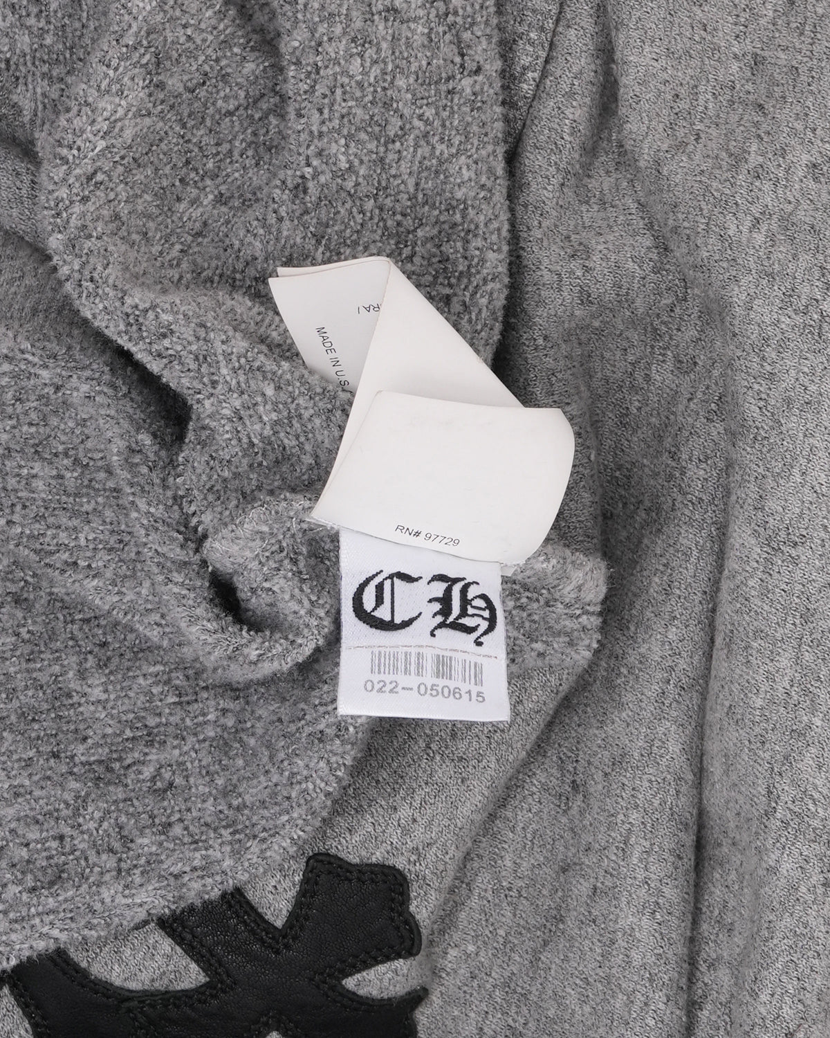 Cotton Blend Cross Patch Crewneck Sweatshirt