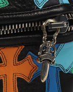 Multicolor Cross Patch Cemetery Mini Duffle Bag