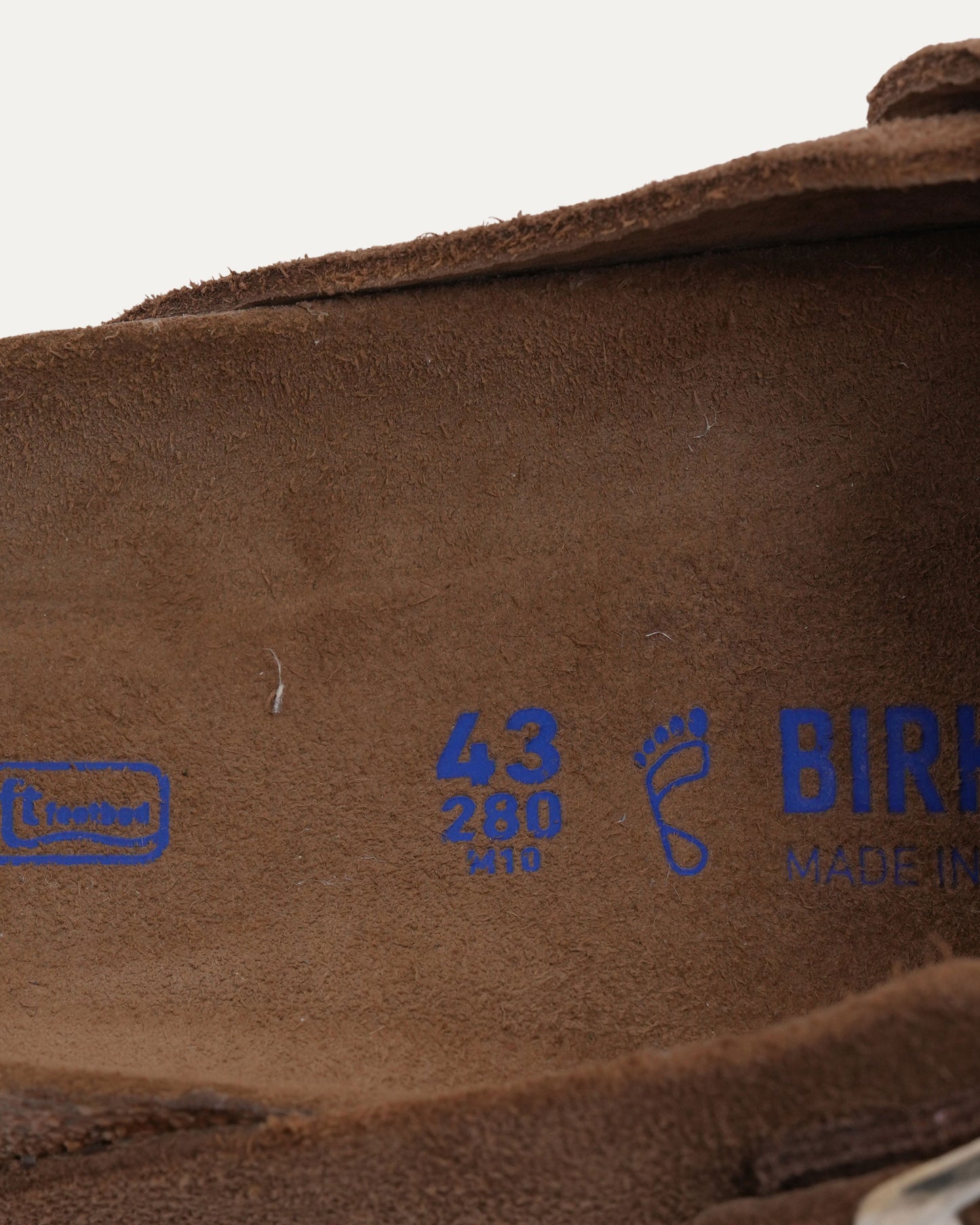 Cross Embellished Birkenstock Boston Suede Mule