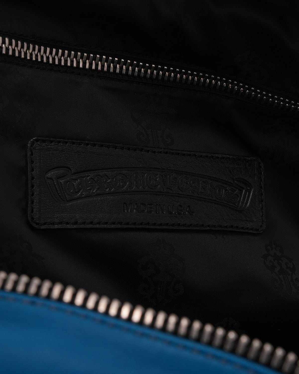 Embellished Cross Patch Fur Bag