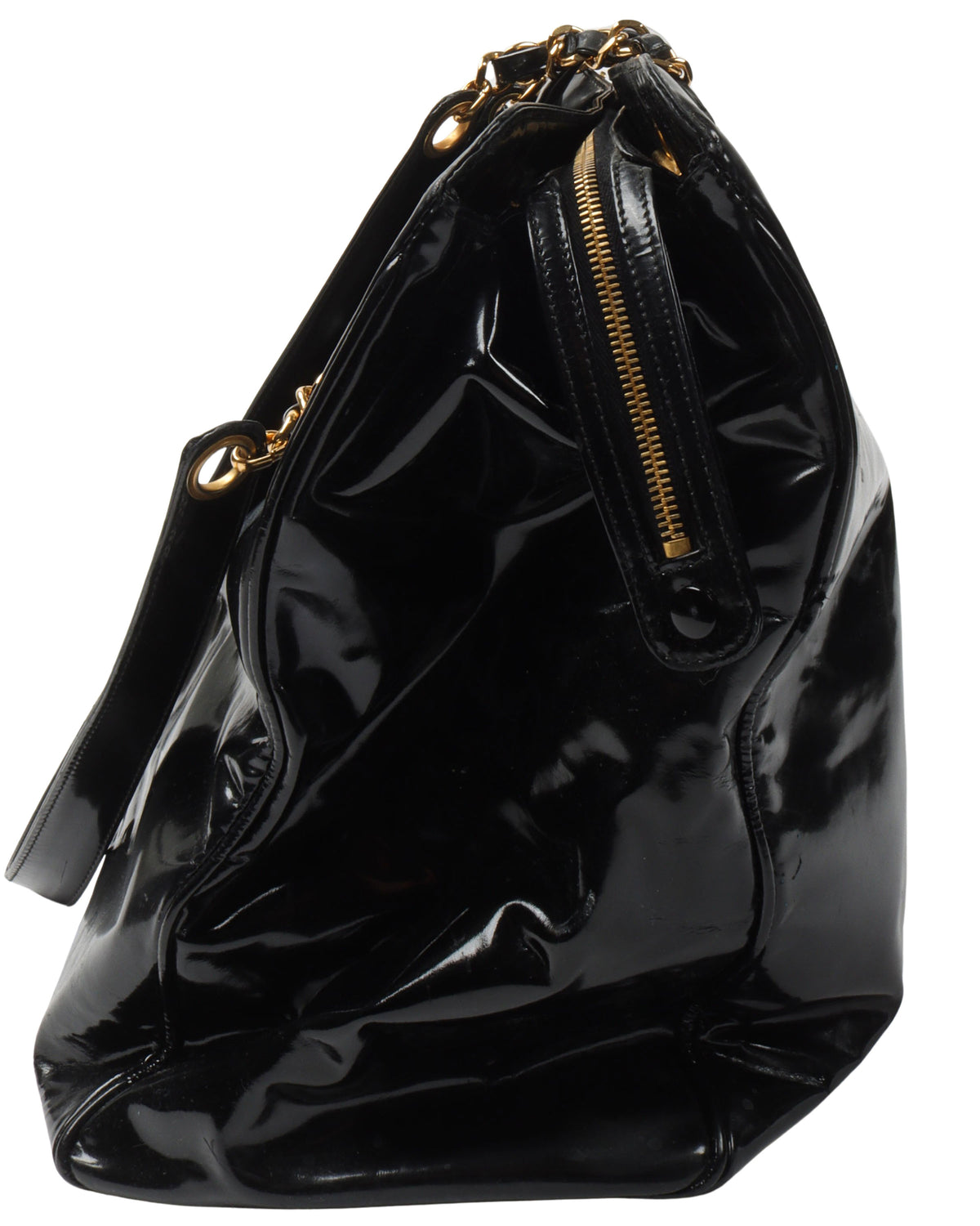 CC Chain Patent Leather Tote