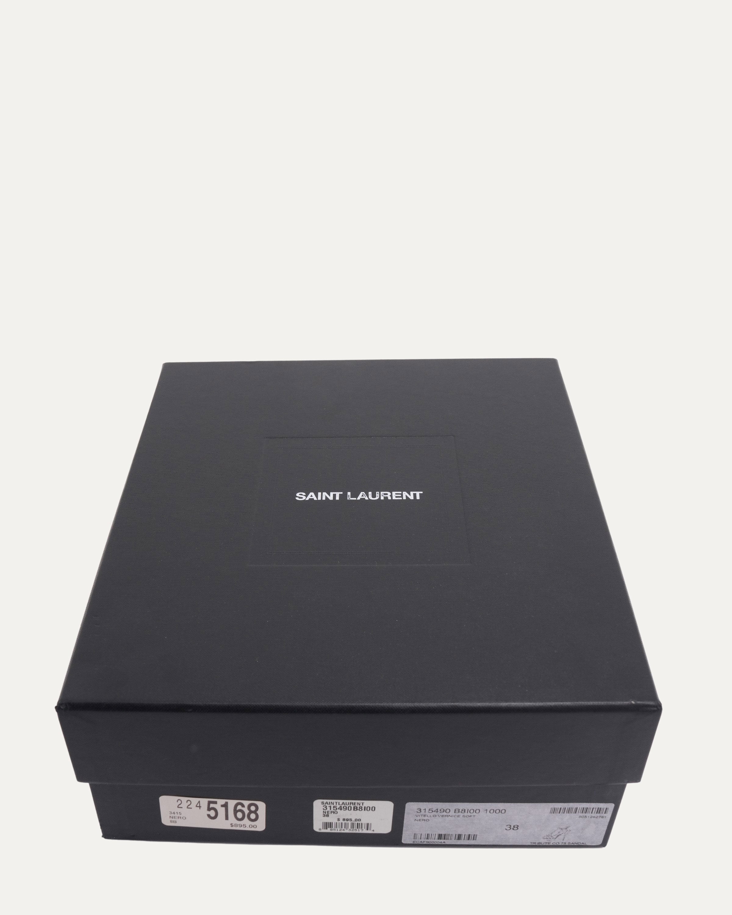 Rady ジュエリーサンタ ＊ブラック Saint Laurent Patent Leather Tribute Sandals – Justin Reed