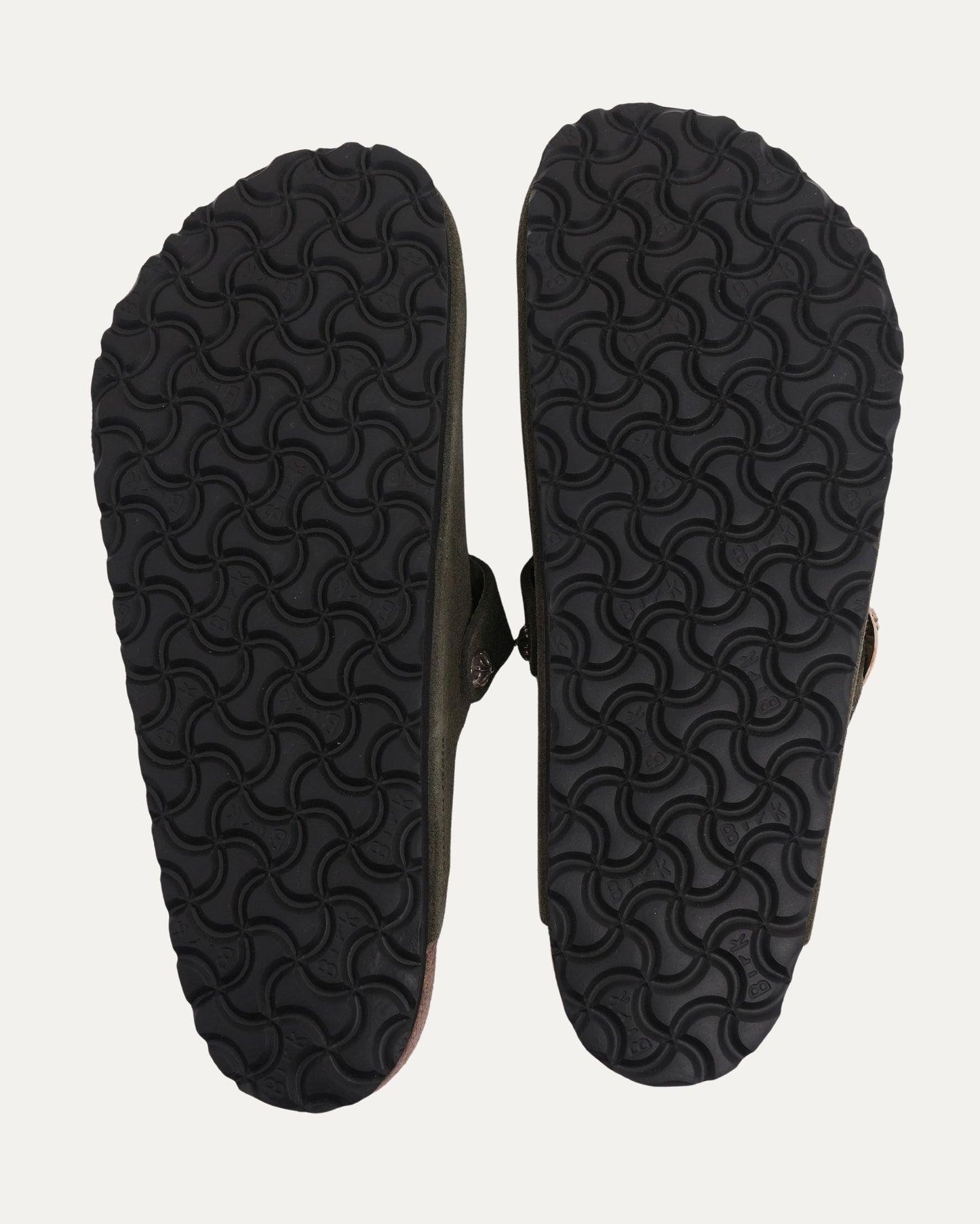 Tonal Footbed Cross Embellished Birkenstock Boston Suede Mule