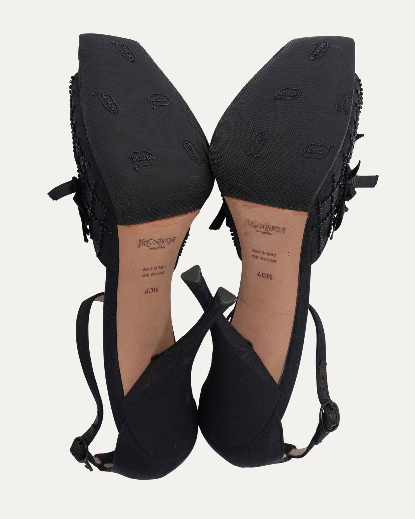 Floral and Bow Embellished Heels