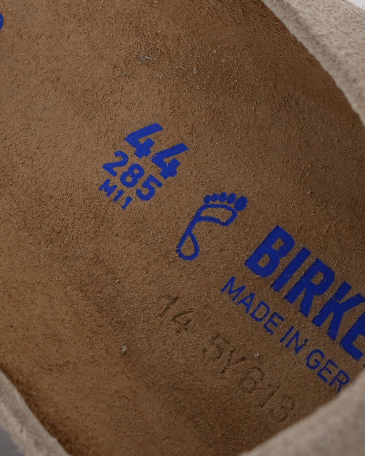 Cross Embellished Birkenstock Boston Suede Mule