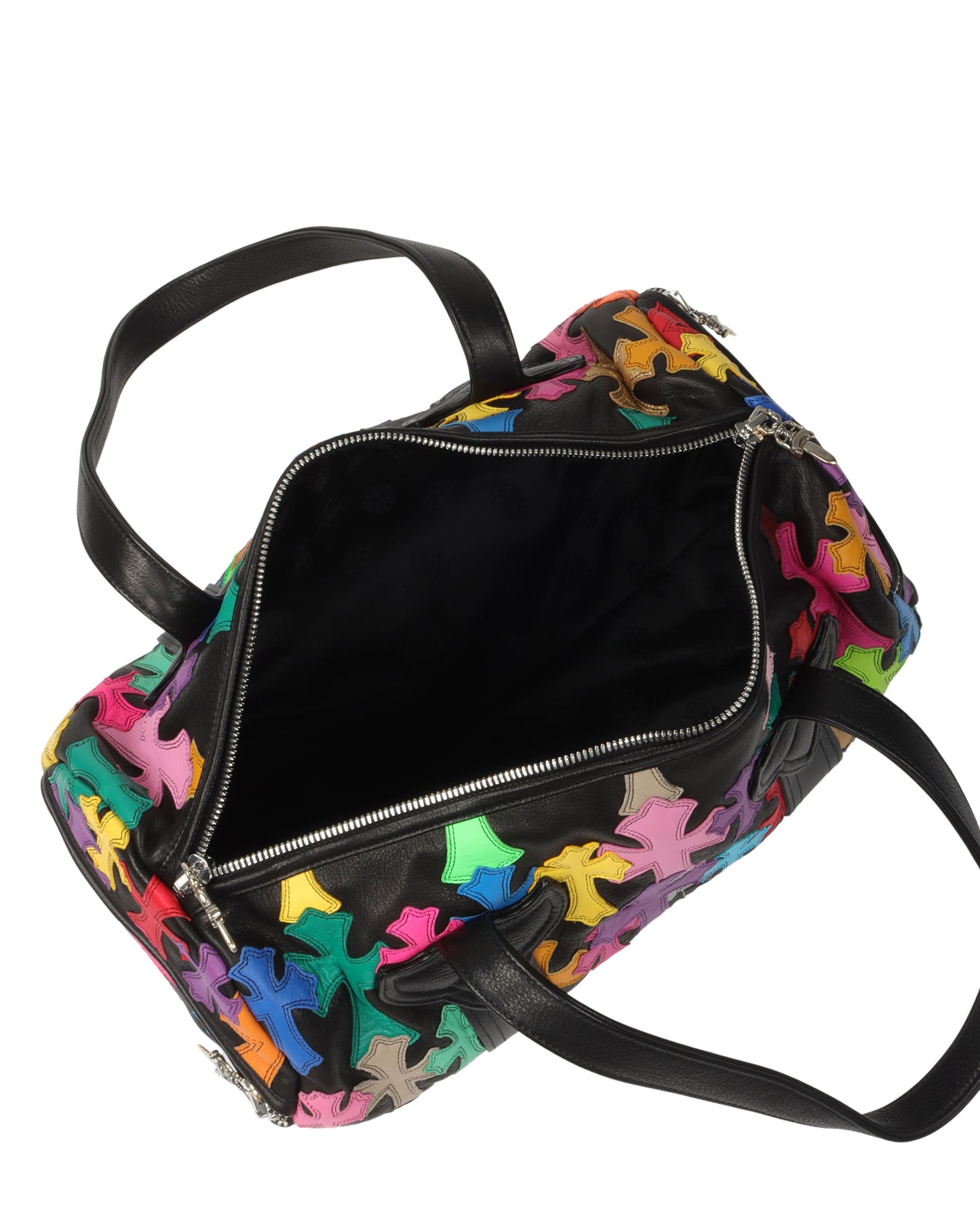 Multicolor Cross Patch Cemetery Mini Duffle Bag