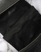 Nylon & Leather Cross Patch Duffel Bag