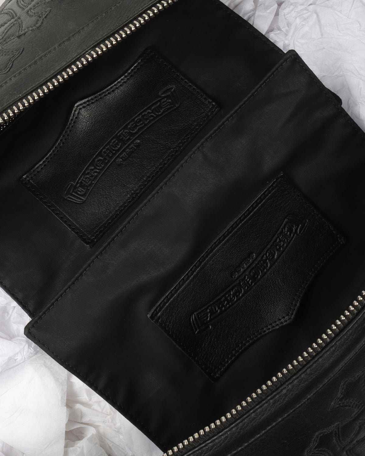 Nylon & Leather Cross Patch Duffel Bag