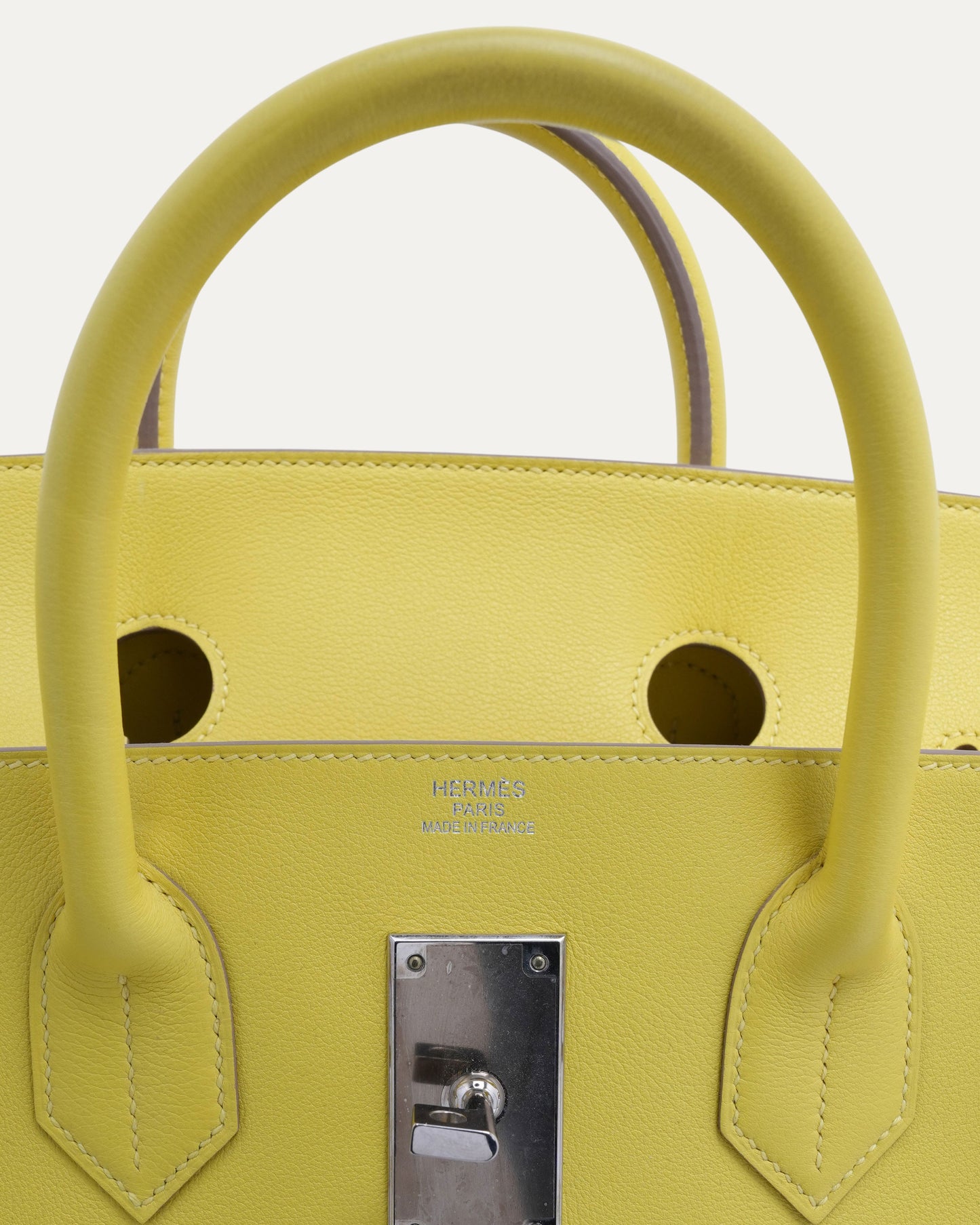 Birkin HAC 50 Lime Evercolor & Ficelle Toile Bag