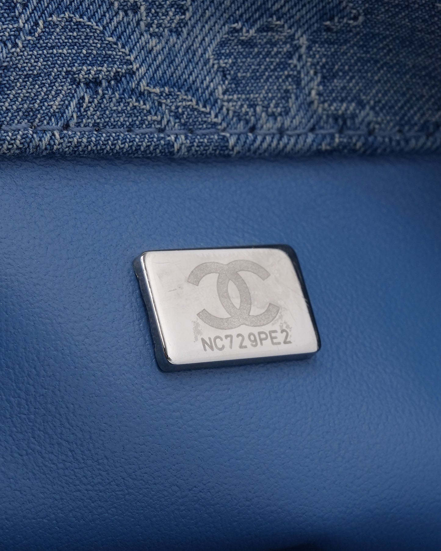 Denim Sweetheart Crush Mini Square Flap Bag