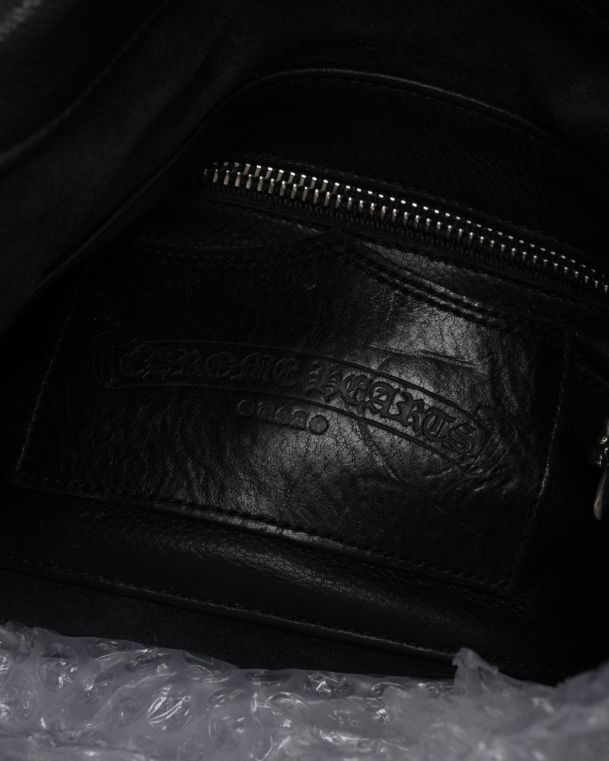Silver Embellished Cross Patch Messenger Bag