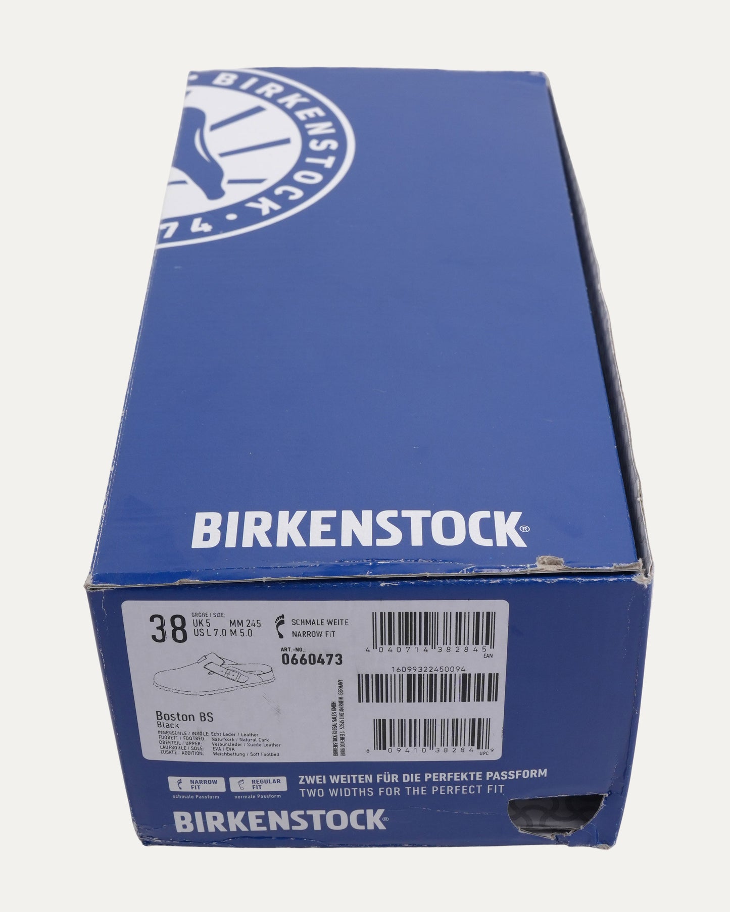 Cross Embellished Birkenstock Boston Suede Mule