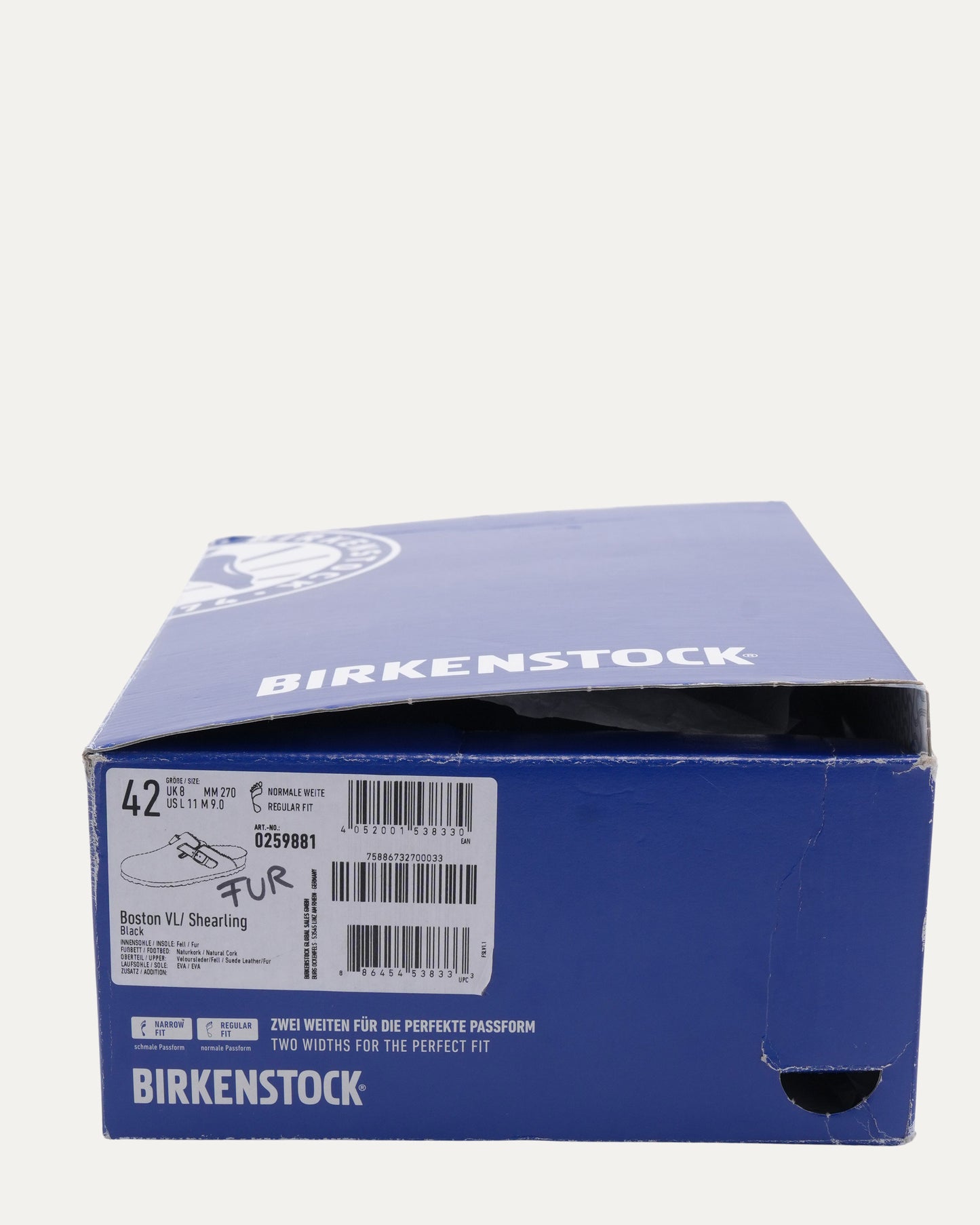 Dagger Embellished Shearling Lined Birkenstock Boston Suede Mule