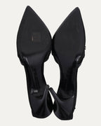 Satin Heels With Pearl Detail