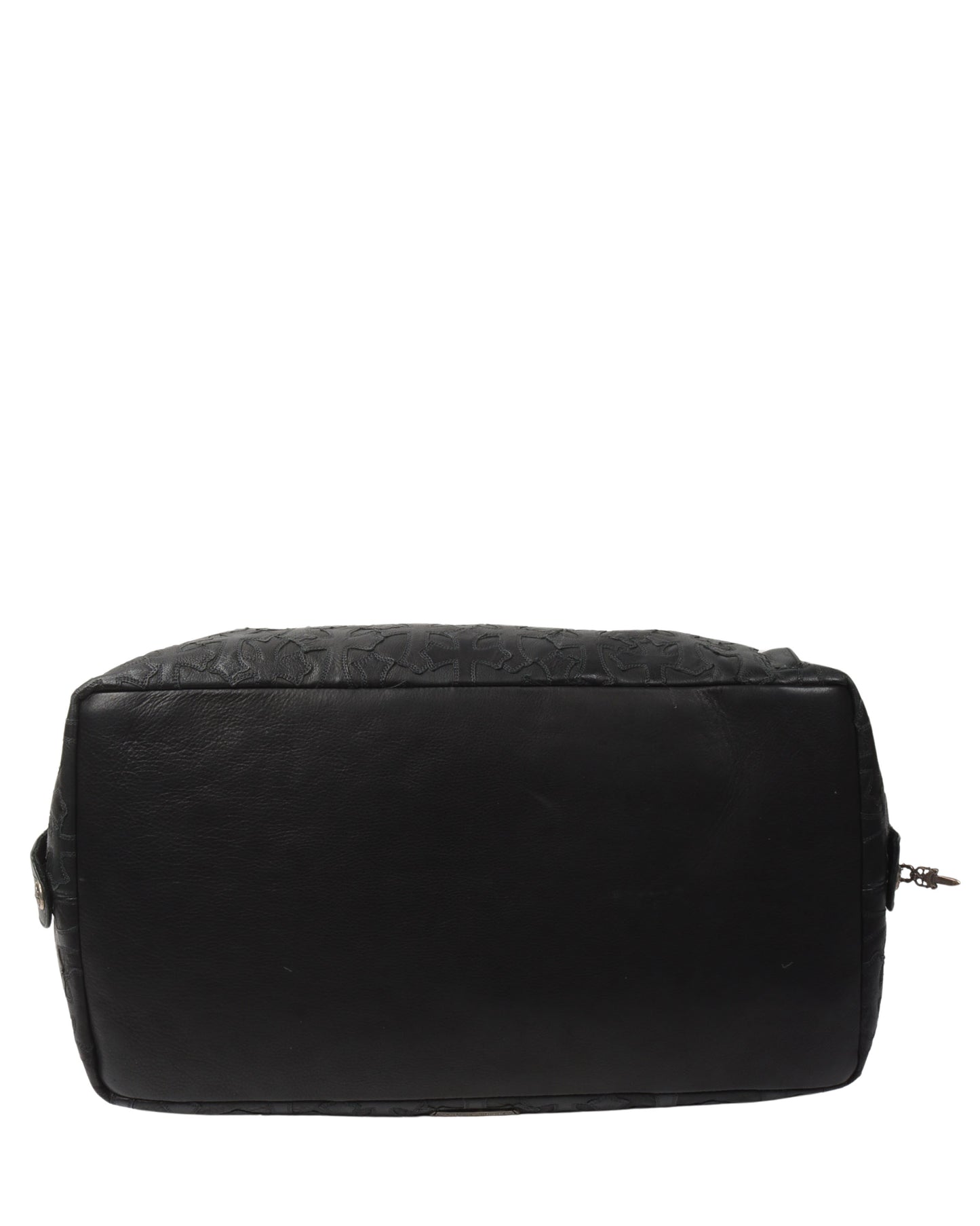 Nylon & Leather Cross Patch Duffel Bag