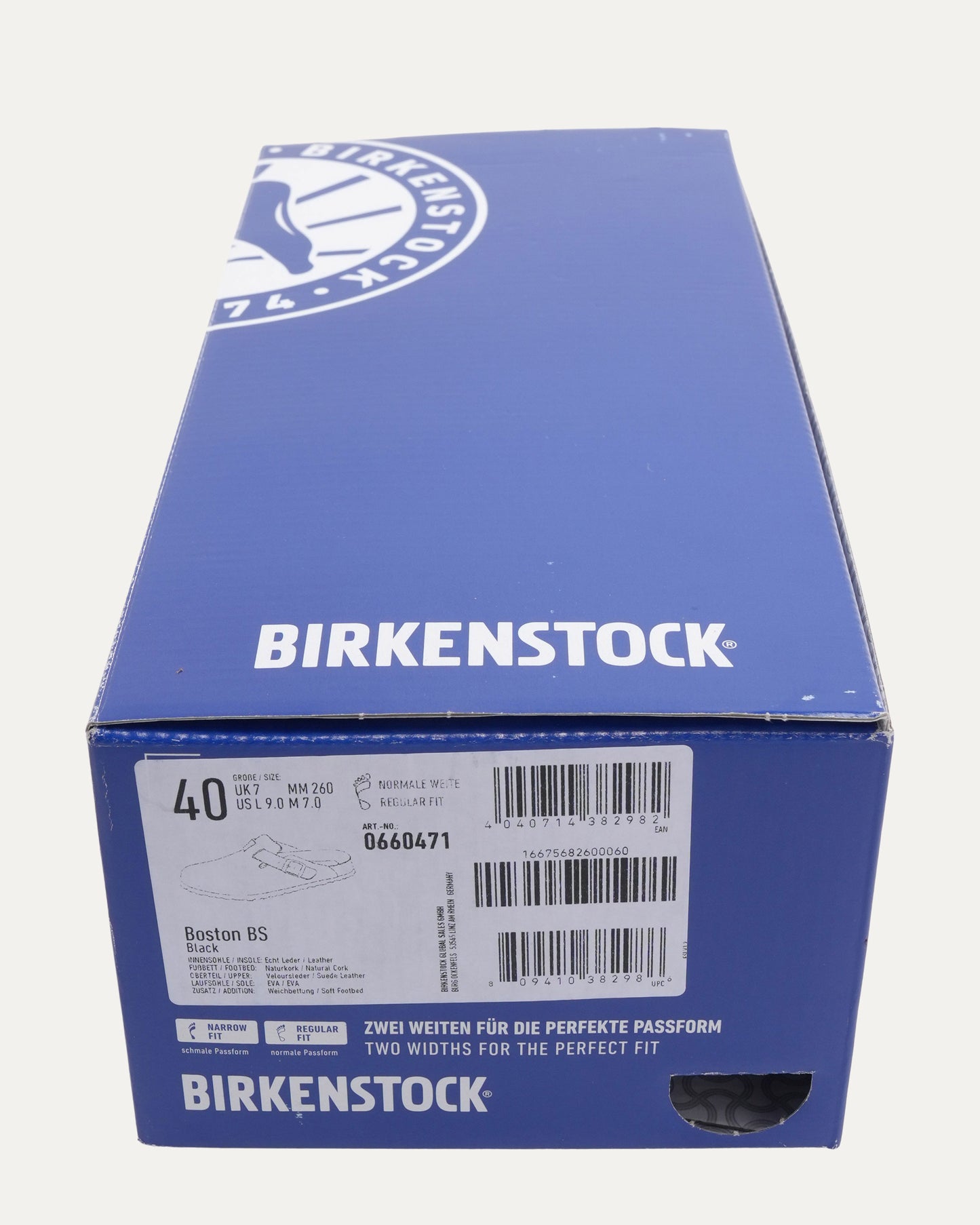 Cross Embellished Birkenstock Boston Suede Mule