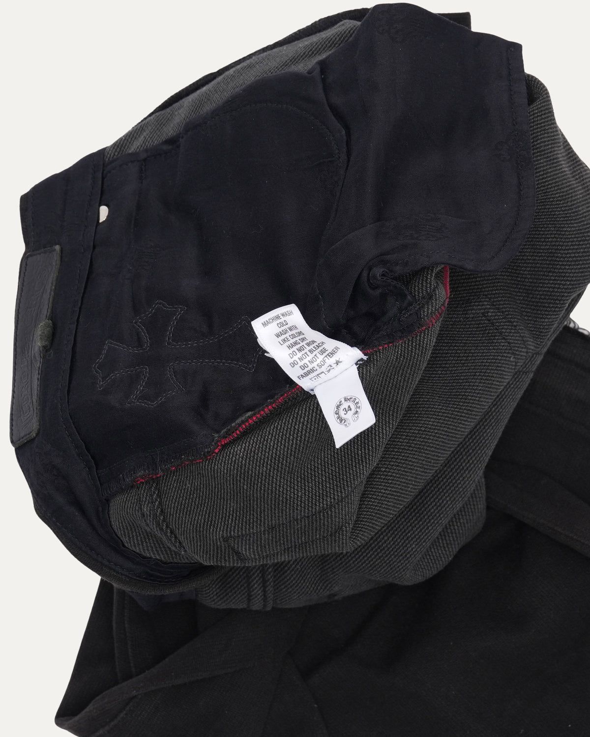 Flared Moleskin Cross Patch Pants