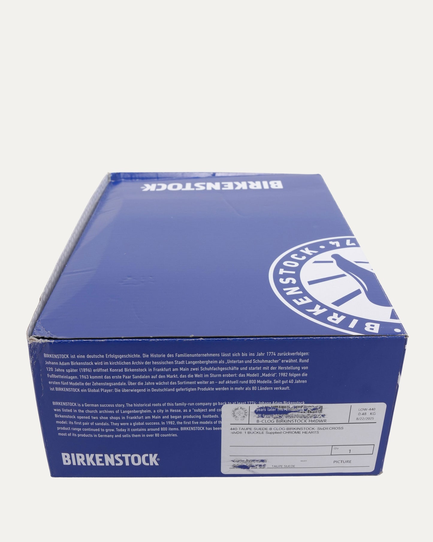 Cross Embellished Birkenstock Boston Suede Mule