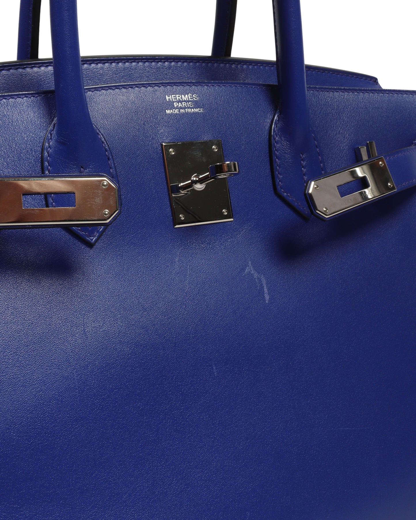 Birkin 30 Box Calf Electric Bleu