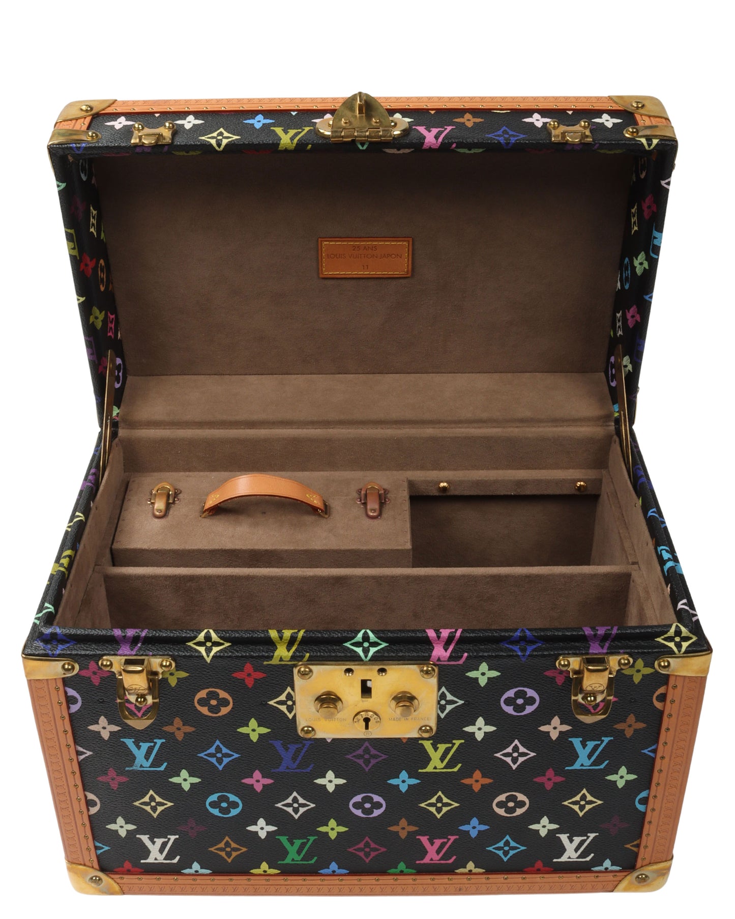 Takashi Murakami Black Monogram Multicolor Canvas Boite Pharmacie