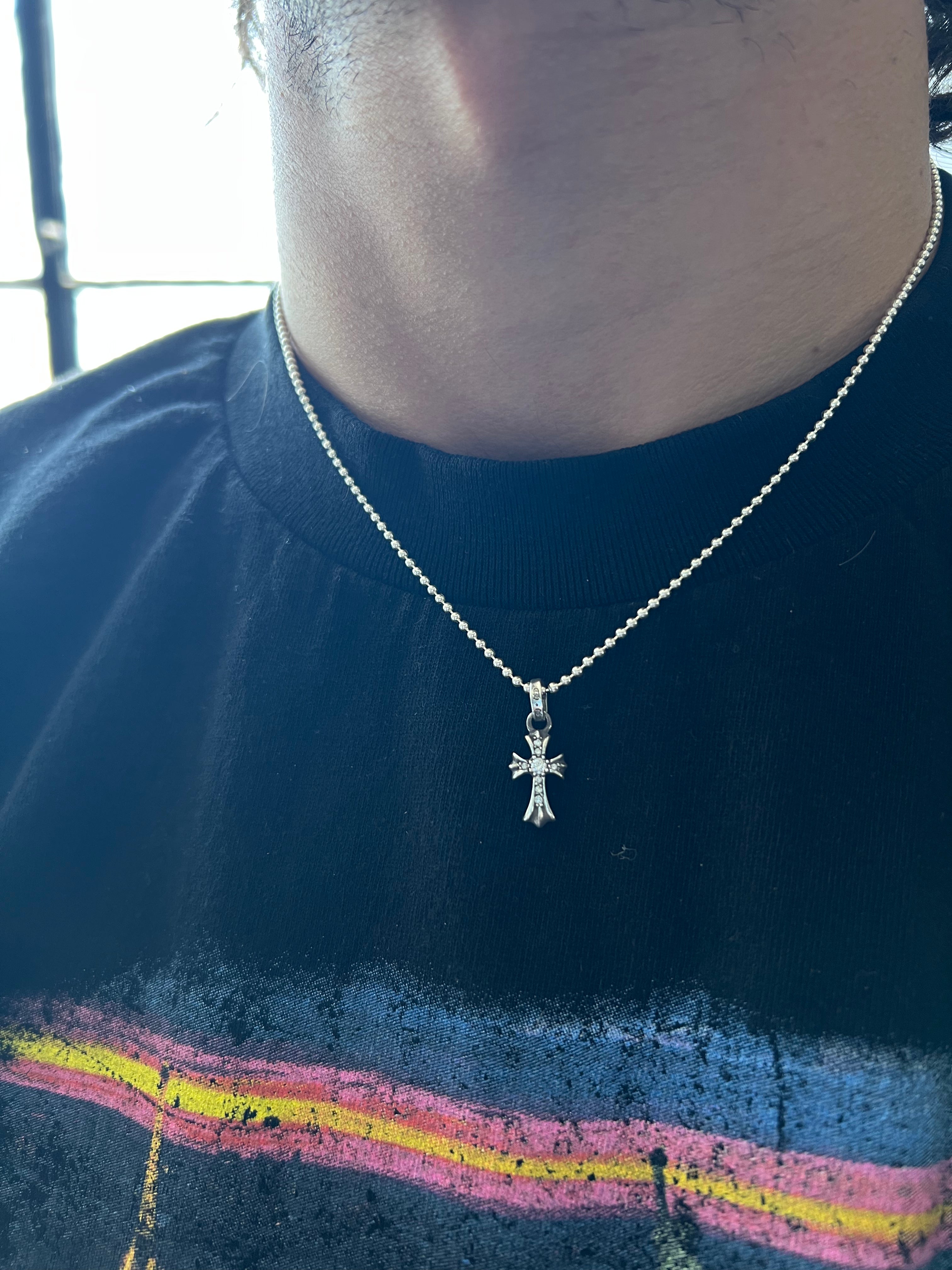 Diamond Cross Pendant w/ Chain