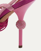 Galliano Era Hot Pink Heel With Rhinestone Detail