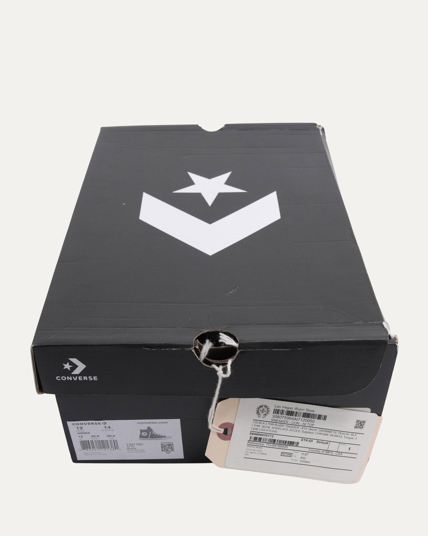 Dagger Embellished Cross Patch Leather Converse Chuck Taylor Sneakers