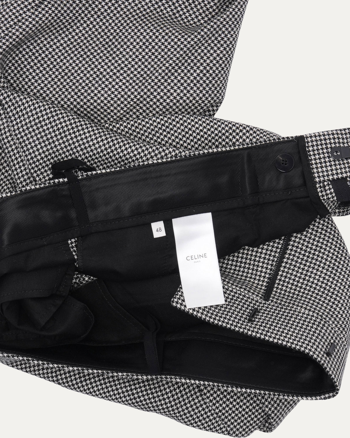Houndstooth Shawl Collar Suit