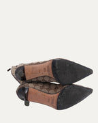 Tom Ford Era Monogram Canvas Stiletto Boots