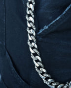 18k White Gold Fancy Wallet Chain