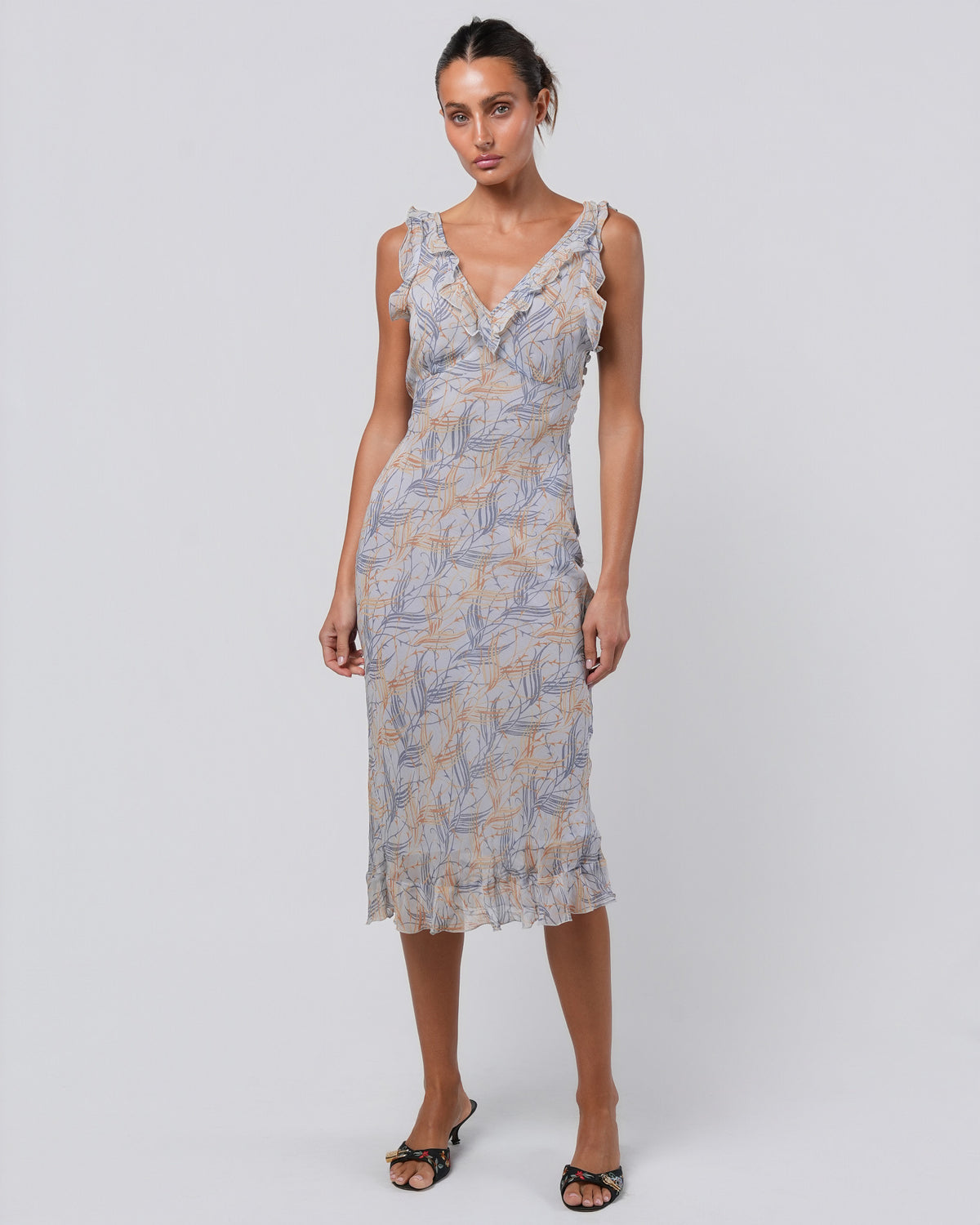 “L’invité de la saison” 1999 Abstract Midi Dress
