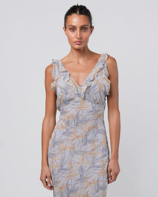 “L’invité de la saison” 1999 Abstract Midi Dress