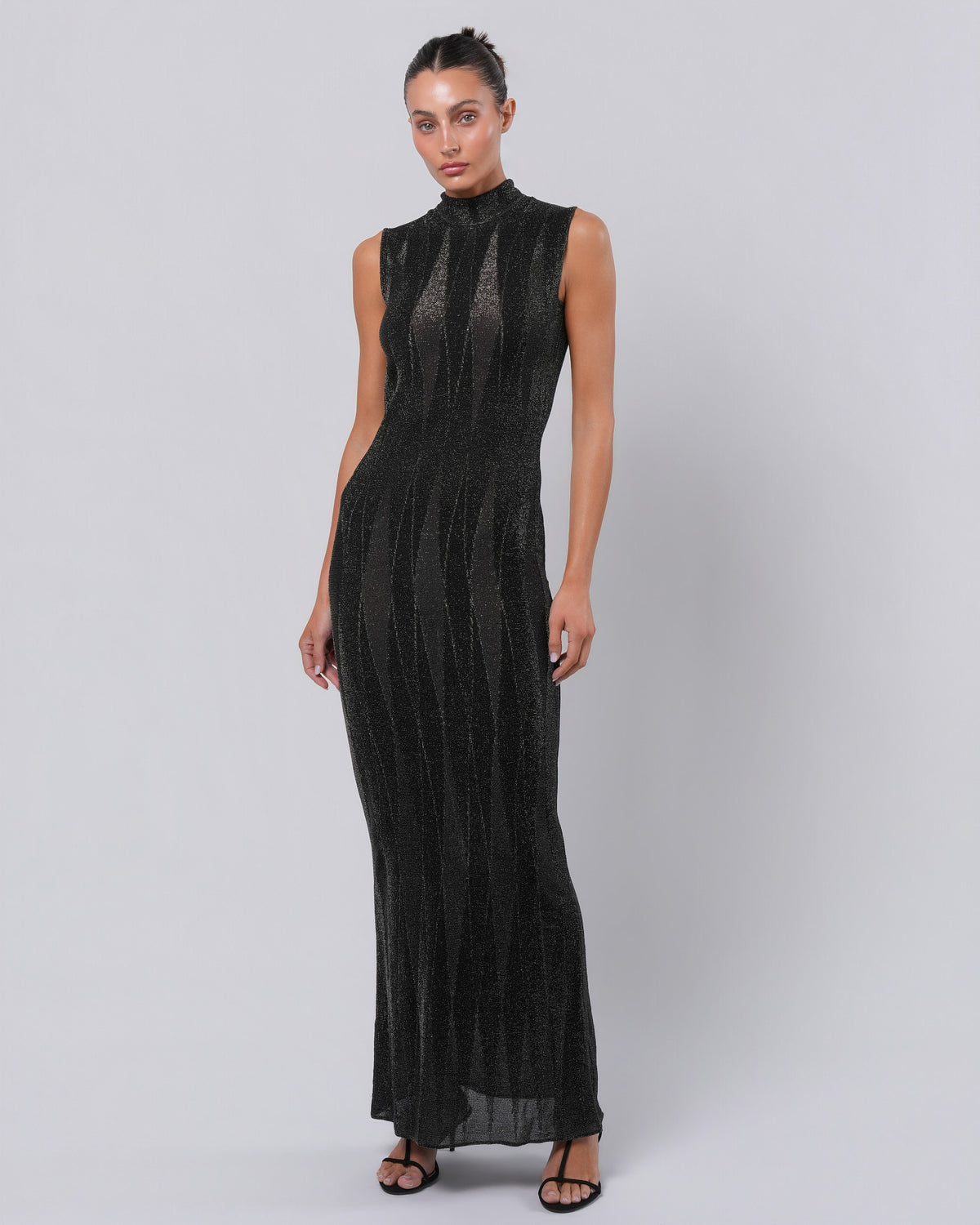 FW 1999 Metallic Lurex Gown and Jacket with Bead Detail