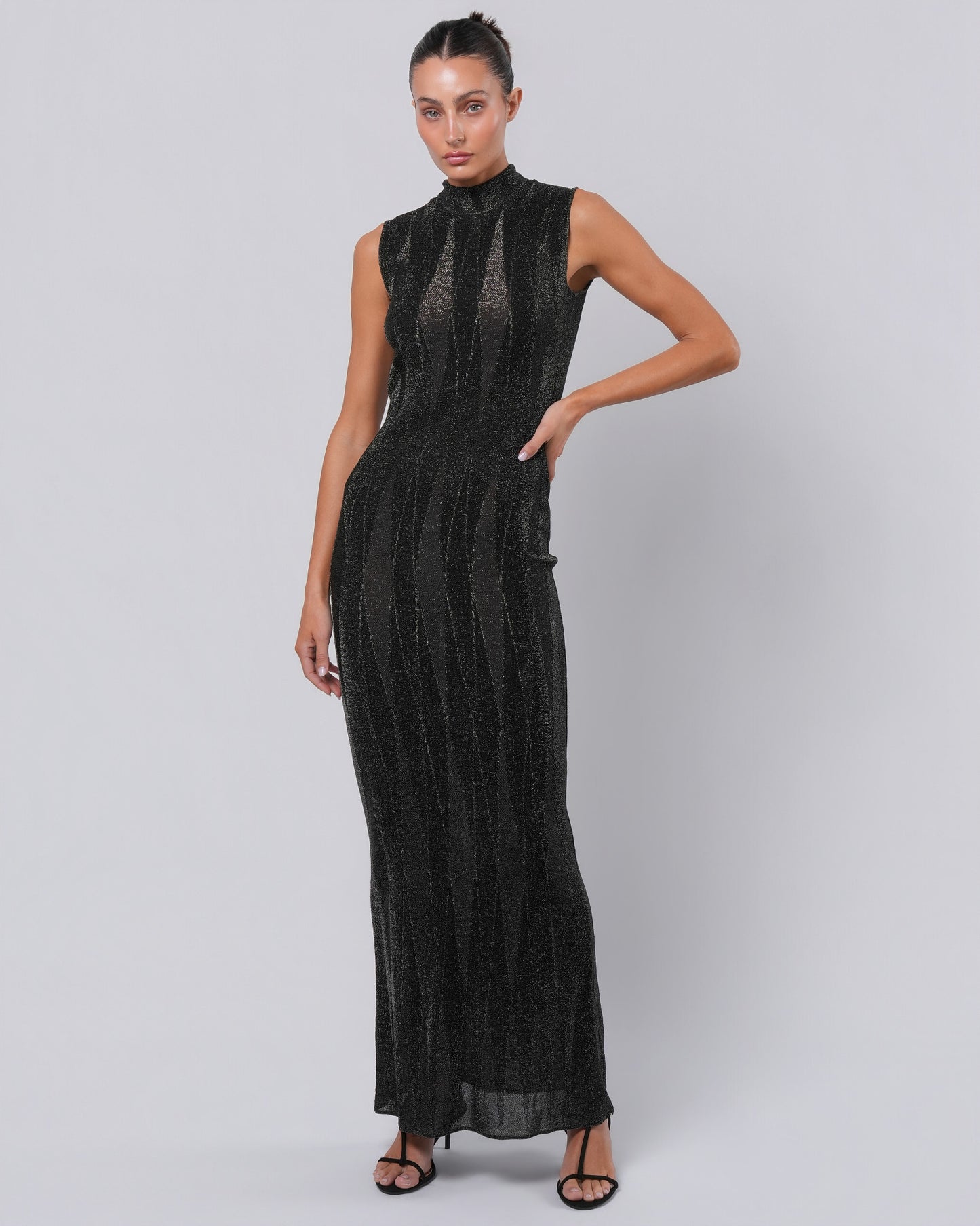 FW 1999 Metallic Lurex Gown and Jacket with Bead Detail