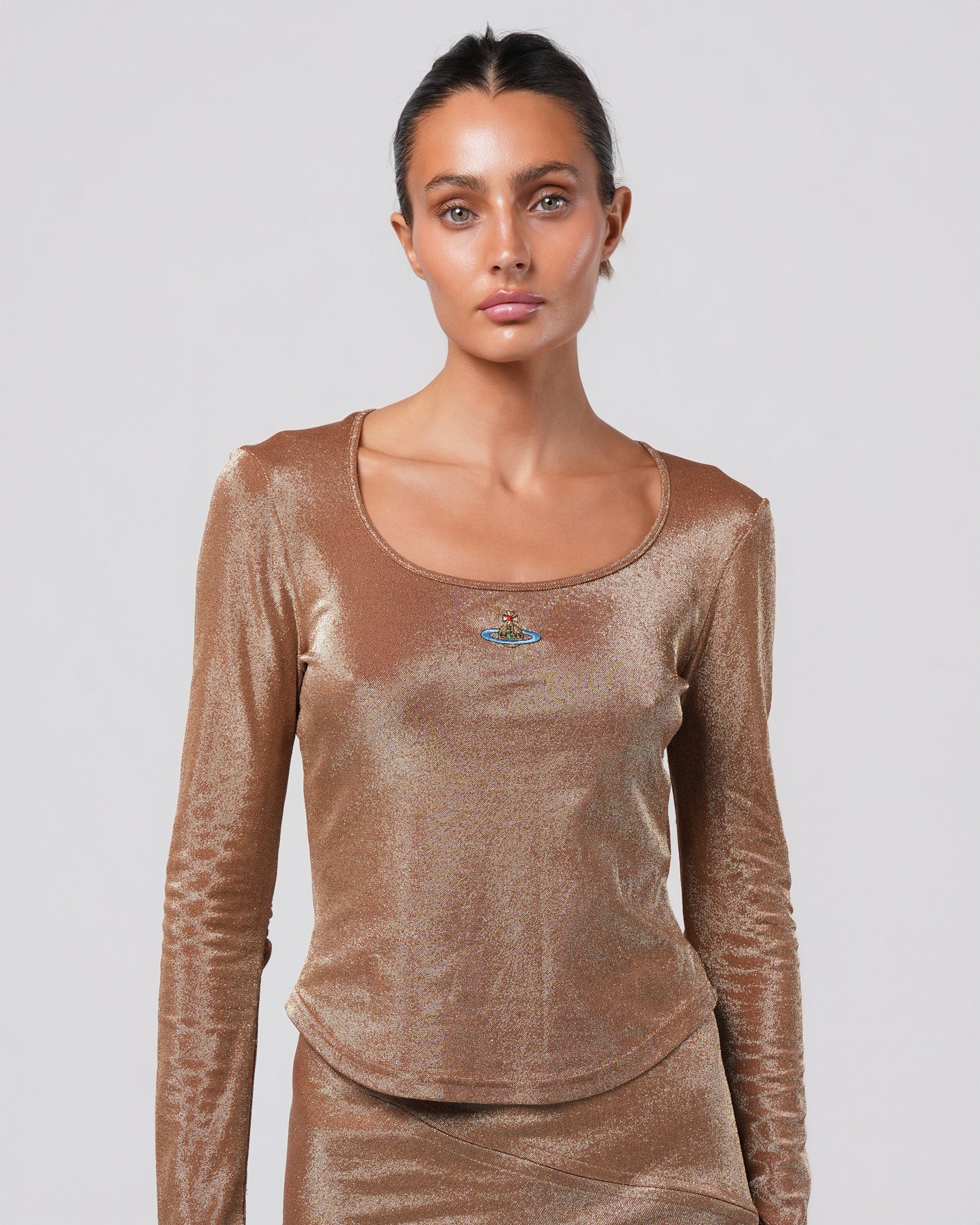 Gold Lurex Orb Top and Skirt