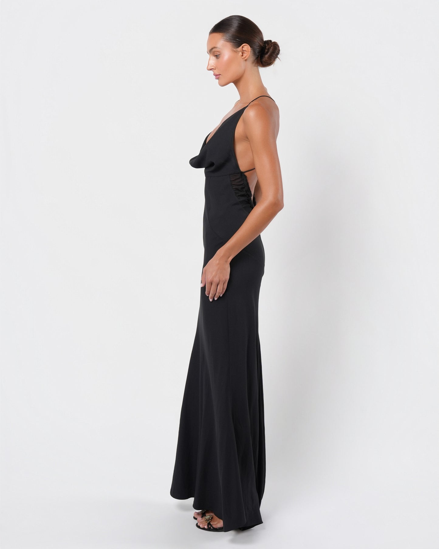 FW 2000 Runway Gown With Fur Trim