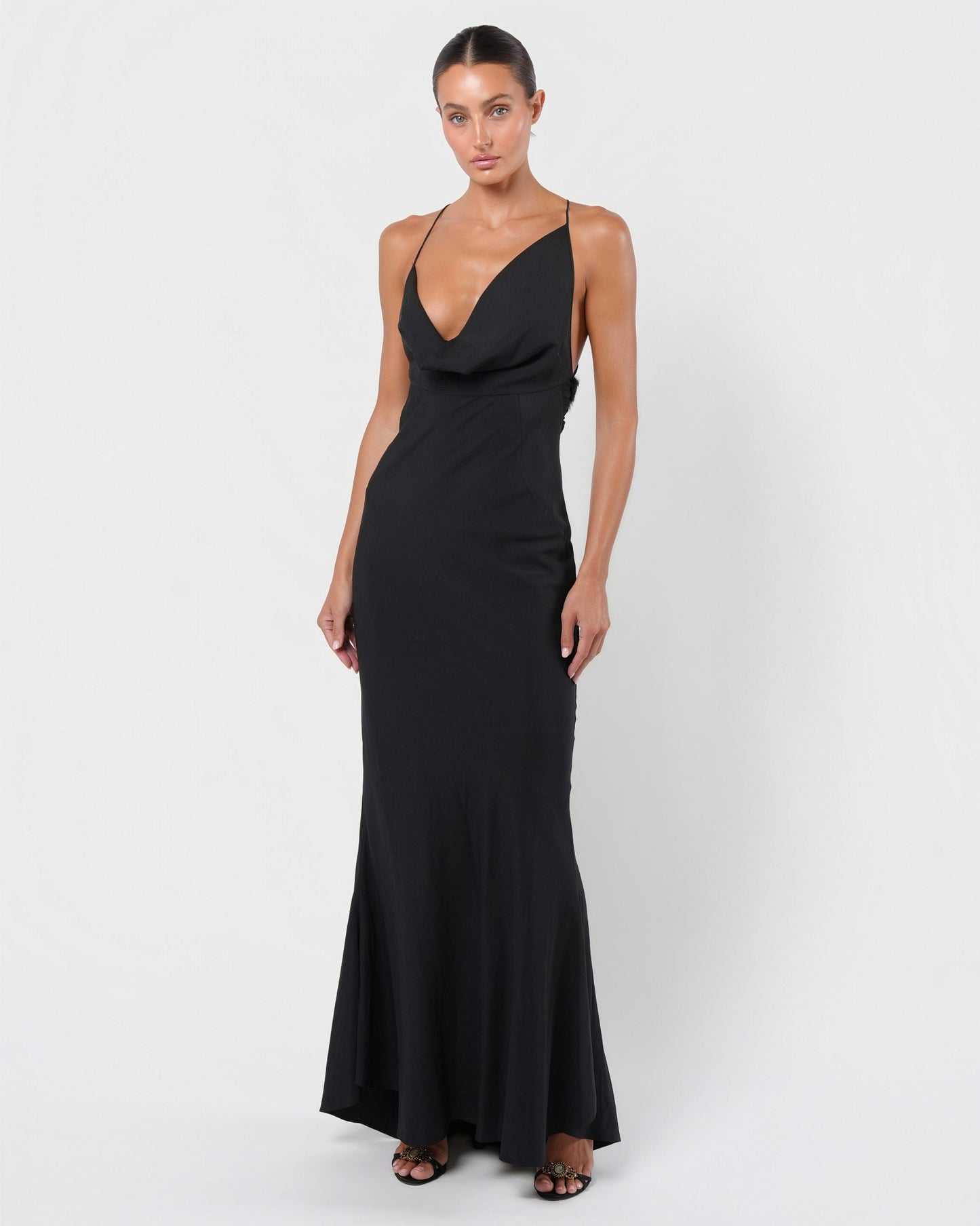 FW 2000 Runway Gown With Fur Trim