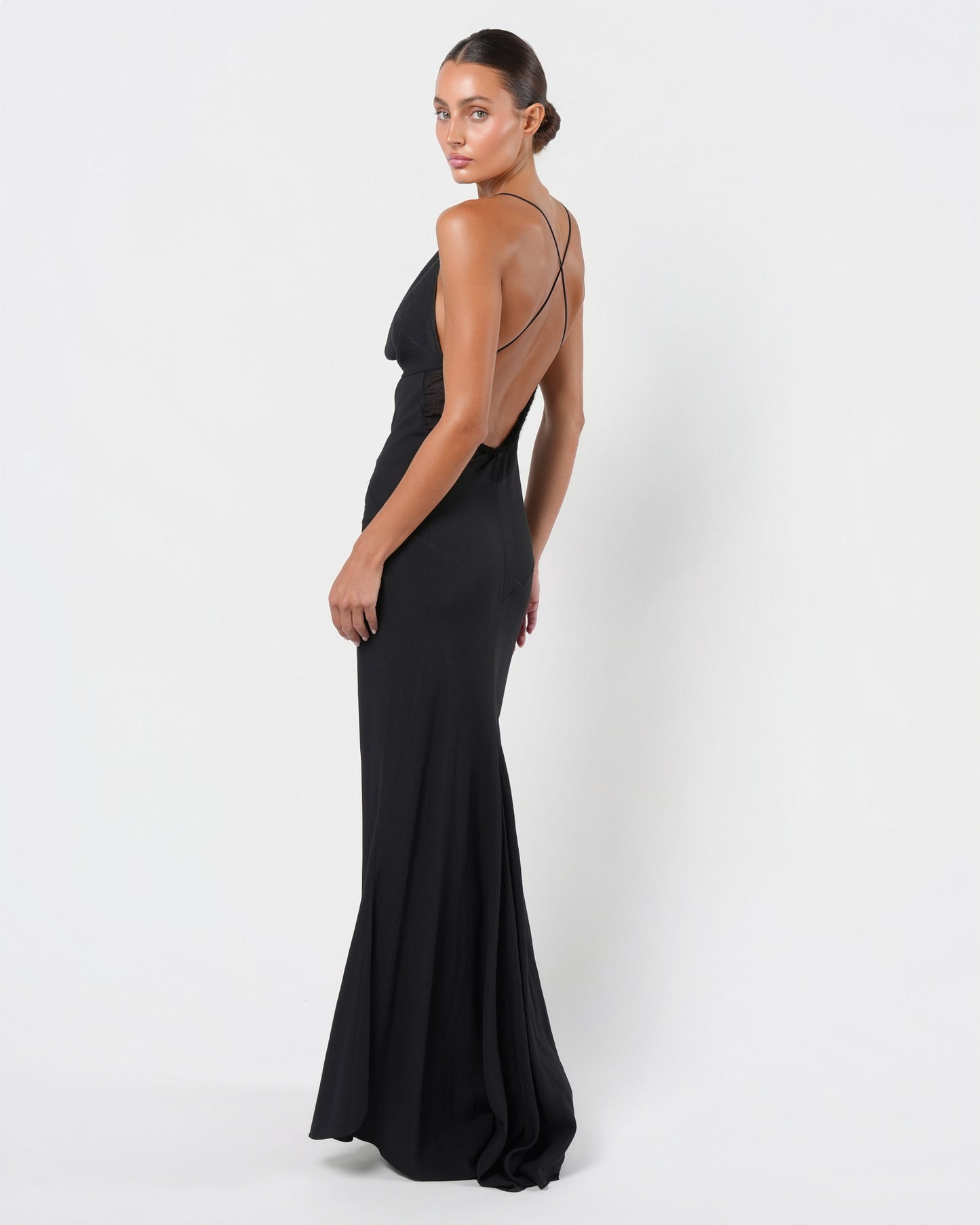 FW 2000 Runway Gown With Fur Trim
