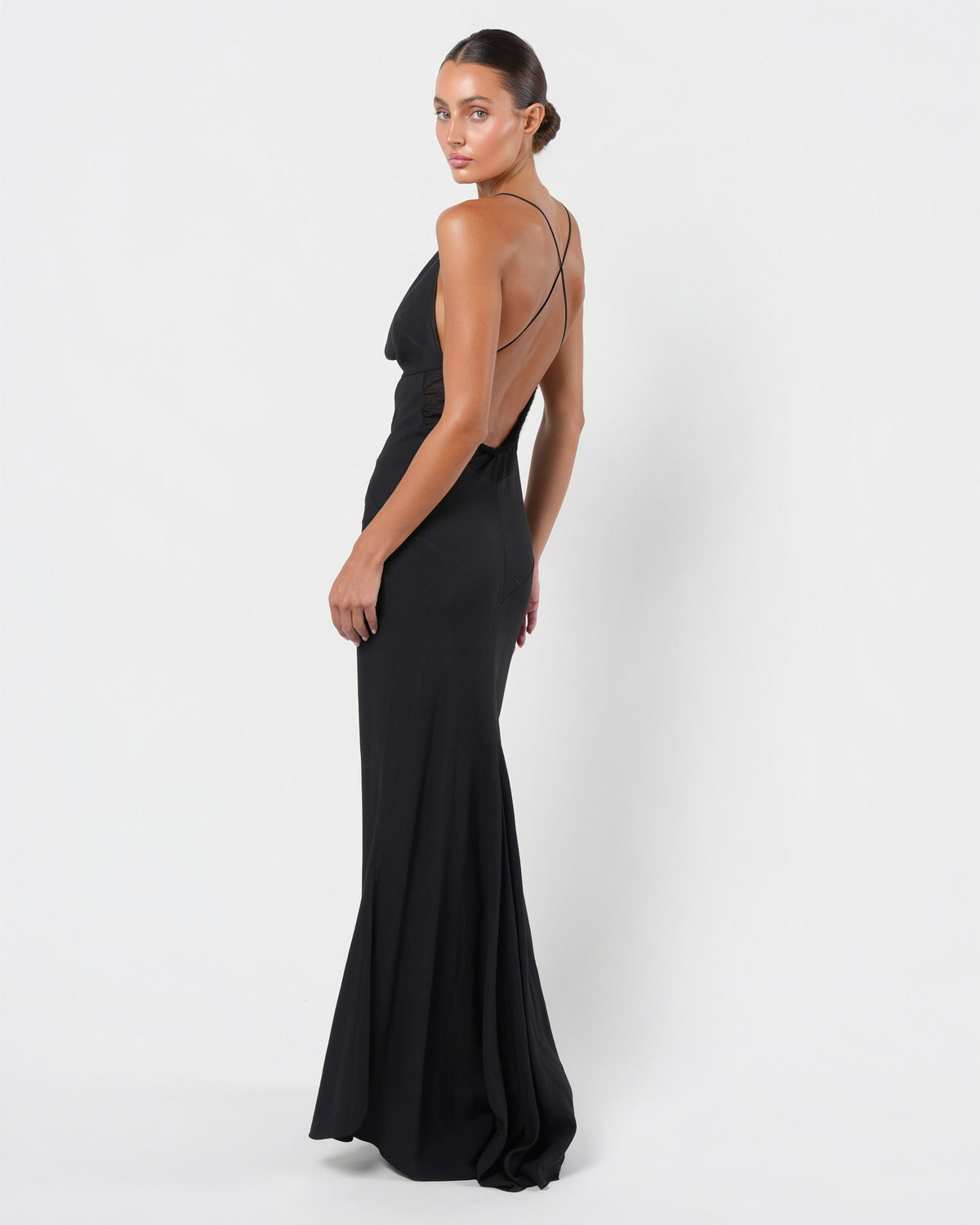 FW 2000 Runway Gown With Fur Trim