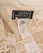 SS 1994 Crushed Silk Beaded Runway Mini Dress