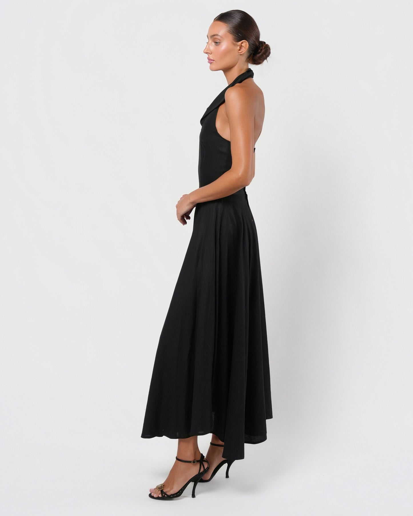 Flower Button Detailed Dress