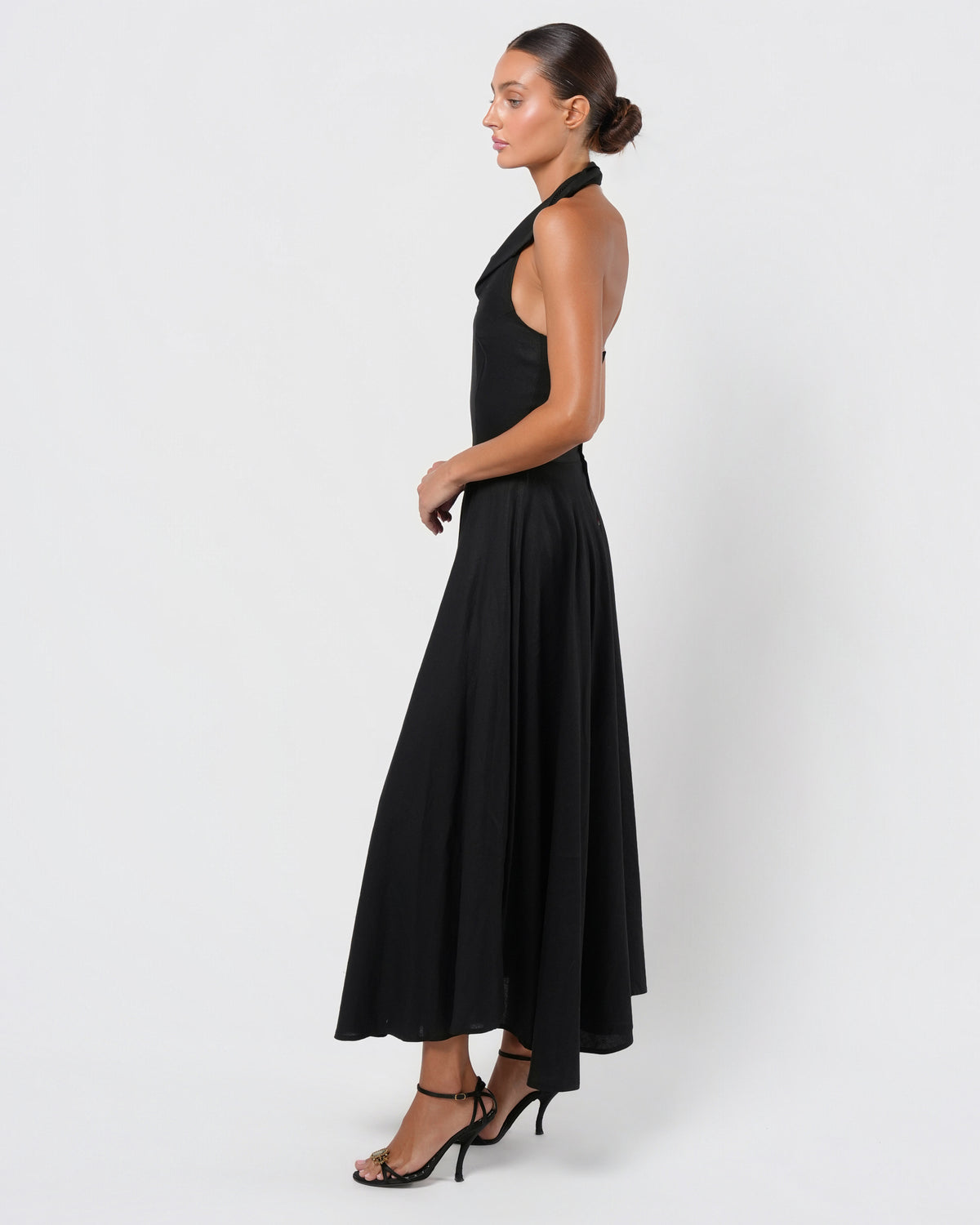Flower Button Detailed Dress